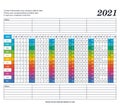 2021 easy to write year planner