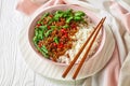 Easy Vietnamese caramelized pork mince on a bowl Royalty Free Stock Photo