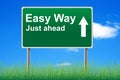 Easy way, concept road sign. Royalty Free Stock Photo