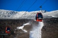 Easy way Gondola lift at Stowe Ski Resort in Vermont. Royalty Free Stock Photo