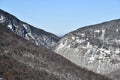 Easy way Gondola lift at Stowe Ski Resort in Vermont, view to the Spruce Peak village Royalty Free Stock Photo