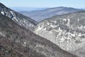 Easy way Gondola lift at Stowe Ski Resort in Vermont, view to the Spruce Peak village Royalty Free Stock Photo