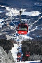 Easy way Gondola lift at Stowe Ski Resort in Vermont Royalty Free Stock Photo
