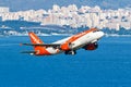 EasyJet Airbus A319 airplane at Split Airport in Croatia