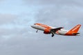 EasyJet Airbus A319-111 G-EZFZ passenger plane taking off from Amsterdam Schiphol Airport Royalty Free Stock Photo