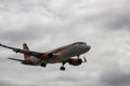 EasyJet, Airbus A320- 251N approaching runway, landing Royalty Free Stock Photo