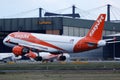 EasyJet Airbus jet taking off from airport Royalty Free Stock Photo