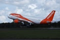 EasyJet Airbus jet taking off from airport Royalty Free Stock Photo