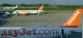 EasyJet Aircraft on the Runway of Luton Airport 08 19 2012 Royalty Free Stock Photo
