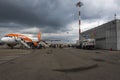 Easyjet airplane at Marseille airport , France