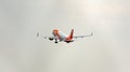 COLOGNE-BONN, NORTH RHINE-WESTPHALIA, AIRPORT, GERMANY - AUGUST 28, 2019 EasyJet Boeing 737-800 starts at Cologne Bonn airport in