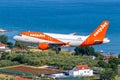 EasyJet Europe Airbus A319 airplane at Split Airport in Croatia