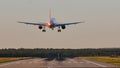 EasyJet plane landing on runway