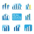 Creative Real Estate logo set Royalty Free Stock Photo