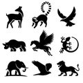 Creative animal silhouette vector