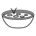 Eat cream soup icon outline vector. Repast savory Royalty Free Stock Photo