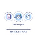 Eat that frog rule concept icon Royalty Free Stock Photo