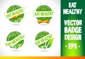 Eat healthy Badge Vector