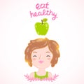 Eat healthy/ Diet vector illustration