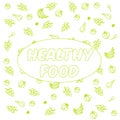 Eat healthy poster or banner with hand-lettering phrase