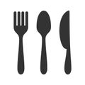 Eat Icon Logo Template - Fork, Knife, Spoon Illustration Design. Vector EPS 10