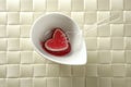 Eat a jelly strawberry bloody heart Royalty Free Stock Photo