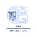 EAT light blue concept icon