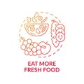 Eat more fresh food concept icon