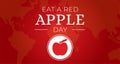 Eat a Red Apple Day Background Banner Royalty Free Stock Photo