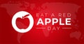 Eat a Red Apple Day Background Illustration Royalty Free Stock Photo