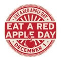 Eat a Red Apple Day, December 1 Royalty Free Stock Photo