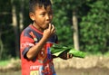 Eat in the rice field Royalty Free Stock Photo