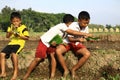 Eat in the rice field Royalty Free Stock Photo