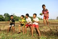 Eat in the rice field Royalty Free Stock Photo