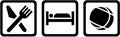 Eat sleep bocce icons Royalty Free Stock Photo