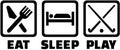 Eat sleep and play field hockey Royalty Free Stock Photo
