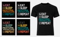 Eat Sleep Repeat Auto Body Technician Car Repair Painter T-Shirt