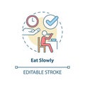 Eat slowly concept icon Royalty Free Stock Photo