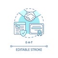 EAT turquoise concept icon