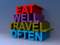 Eat well travel often illustration