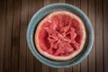 Eaten grapefruit halve Royalty Free Stock Photo