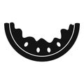 Eaten watermelon slice icon, simple style Royalty Free Stock Photo