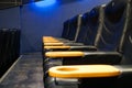 Eather black chairs in the cinema Royalty Free Stock Photo