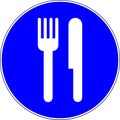 Eating allowed sign