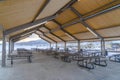 Eating area near playground in Eagle Mountain Utah Royalty Free Stock Photo