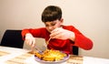 Eating autistic boy health nutrition child food son