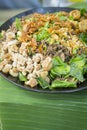 Thai food, spicy minced pork salad Larb Moo