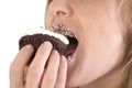 Eating cupcake