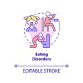 Eating disorders concept icon Royalty Free Stock Photo