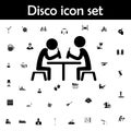 Eating, drinking, meeting icon. Disco icons universal set for web and mobile Royalty Free Stock Photo